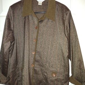 Allison Daley Brown Herringbone Jacket